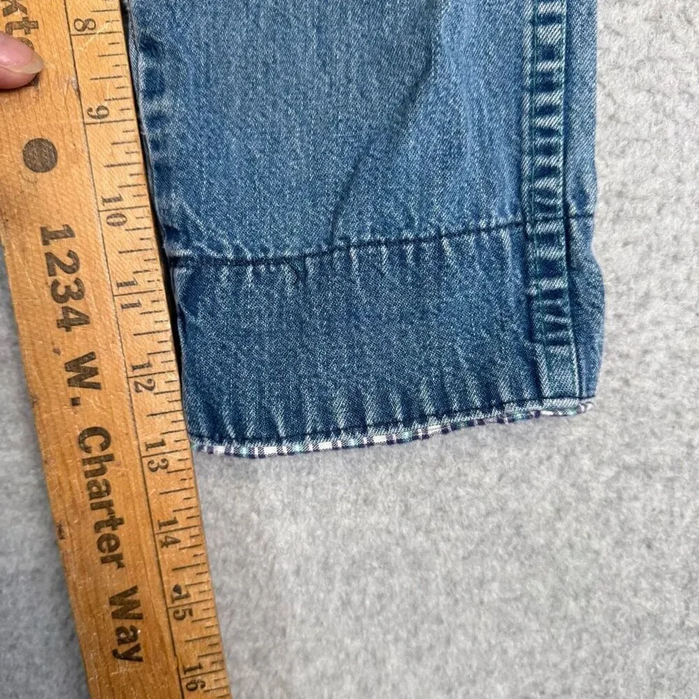 VTG OshKosh B'Gosh Blue Overalls USA Size 3T Unisex Great Circle Route Patch